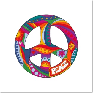 Psychedelic Peace Symbol Posters and Art